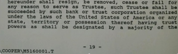 Trustee Clause Document Snippet